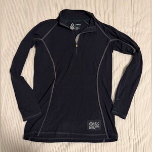tasc Performance Women's Black 1/4 Zip Long-Sleeve Top